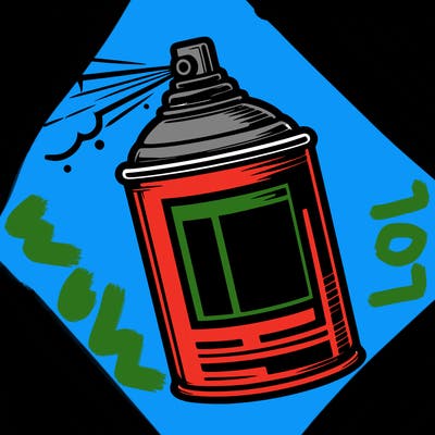 spray paint bottle spraying