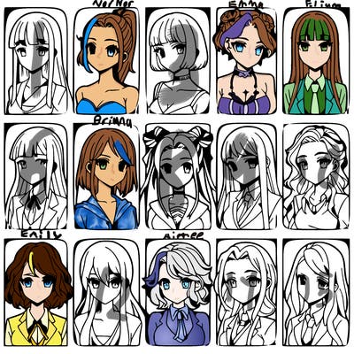 girls that look diffrent anime