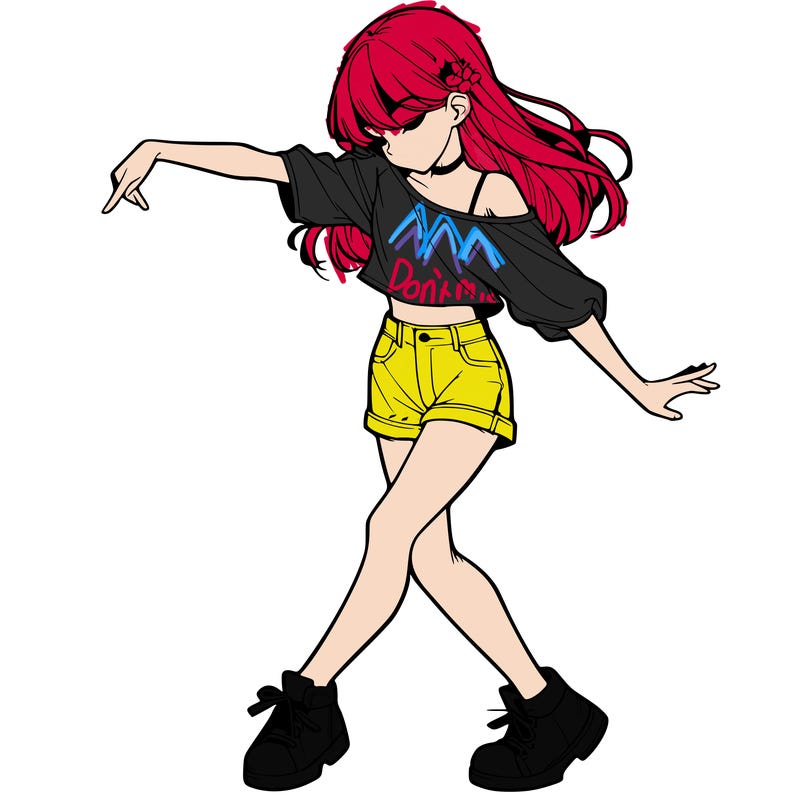 realistic girl danceing