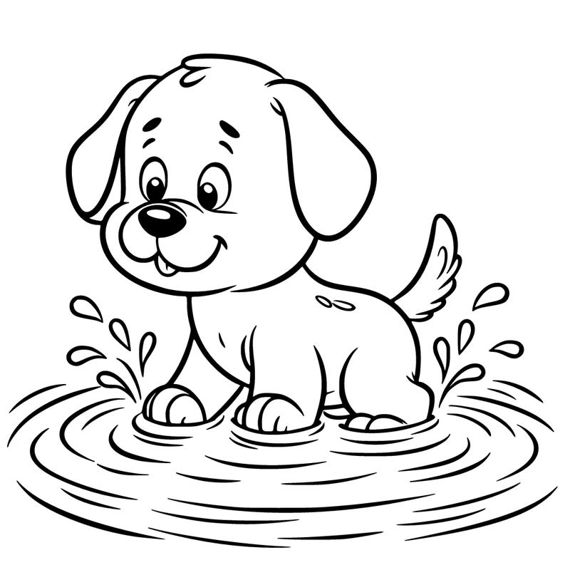 dog in water