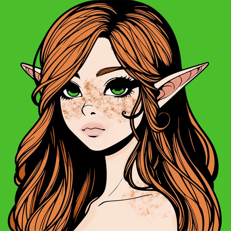 elf girl realistic dark fantasy