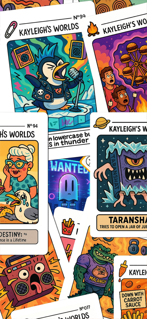 DreamScape: Compass Walls - A collection of colorful surreal art cards from the DreamScape Compass Walls game