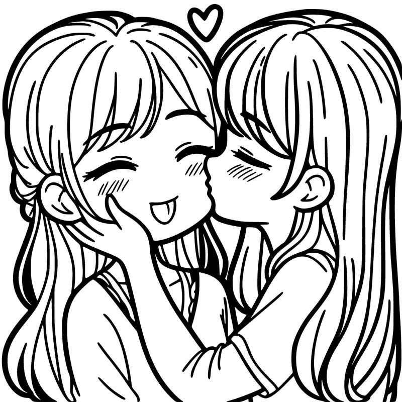 girl kissing her girlfriend