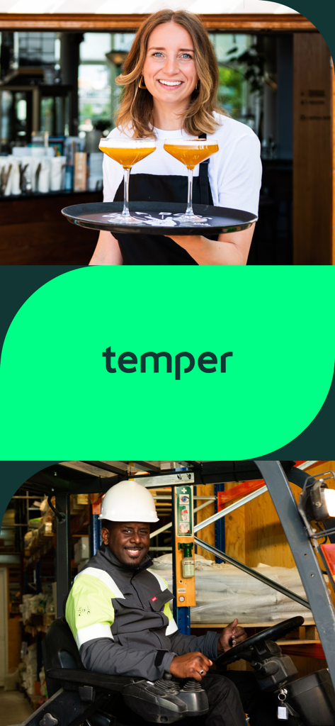 Temper | Flex Work and Gigs - Workers in hospitality and logistics industries representing Temper flex work and gigs