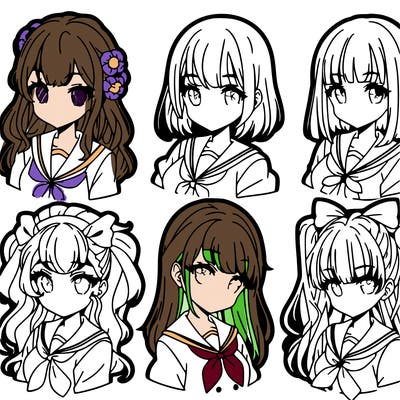 girls that look different anime