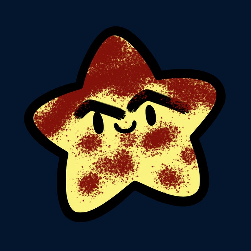 one star in the sky without a face