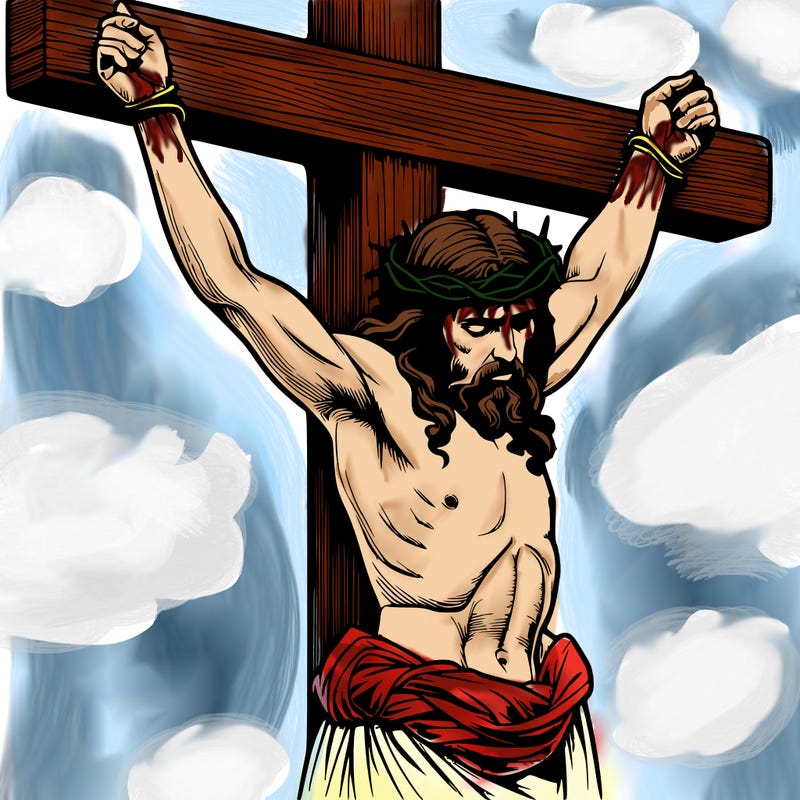 jesus realistic on the cross