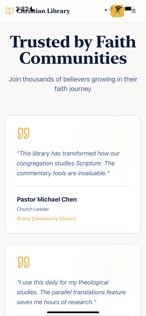 Christian Book Library - Testimonials from pastors and believers about the Christian Book Library app