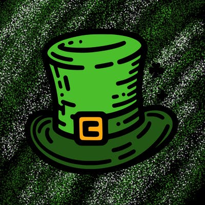st patrick hat with thin lines