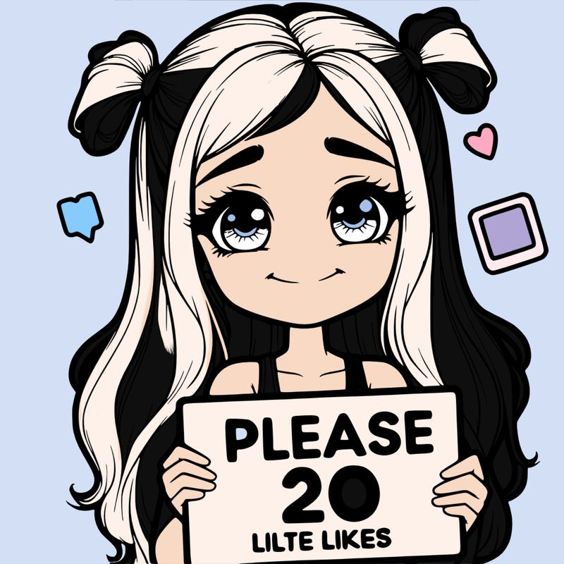 realistic girl holding a sign that says please 20 likes