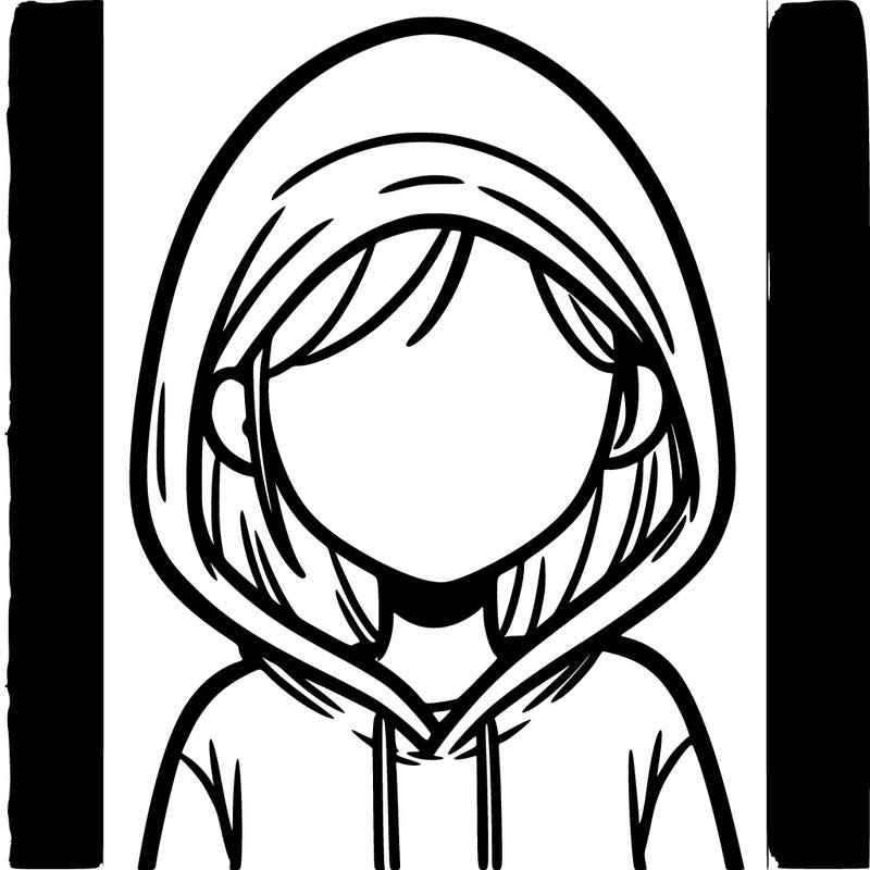 faceless girl in a hoodie