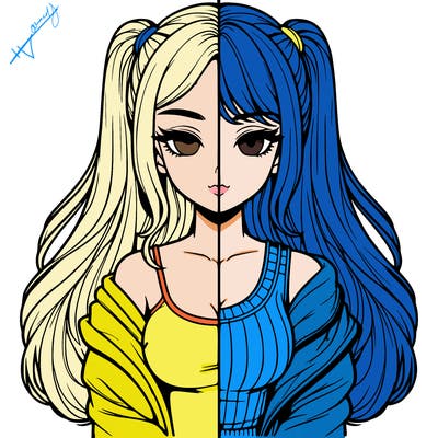 realistic girl split