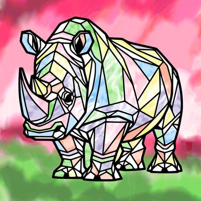 rhinoceros, geometric, symmetric