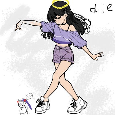 realistic girl danceing
