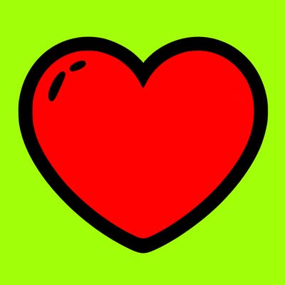 a blank heart