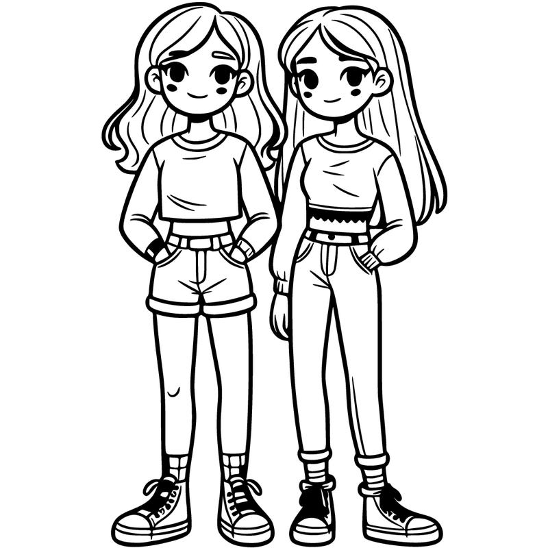 two teen girls standing next to each other