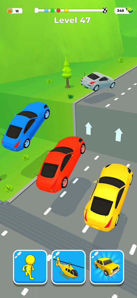 Shape Transform Shifting Games - Colorful cars racing and jumping in a 3D transformation game level