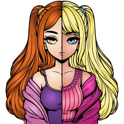 realistic girl split