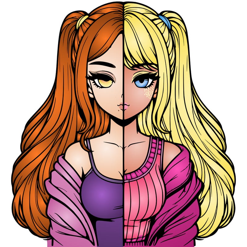 realistic girl split