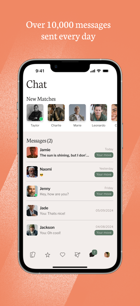 Christian Mingle app chat screen showing messages and matches