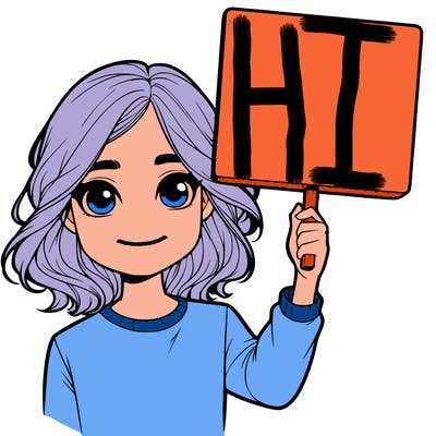 realistic girl holding up a sign