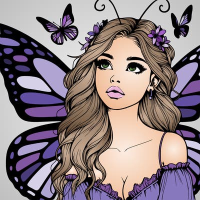butterfly fairy realistic girl