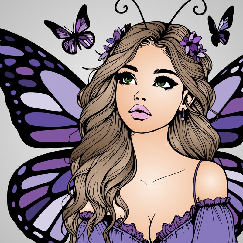 butterfly fairy realistic girl