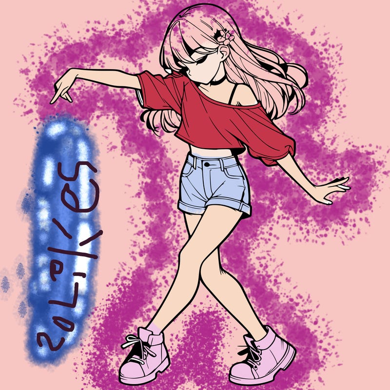 realistic girl danceing
