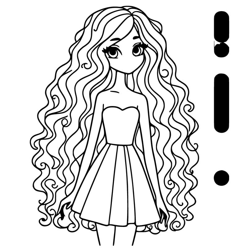 pretty, tall curly hair girl with long hair