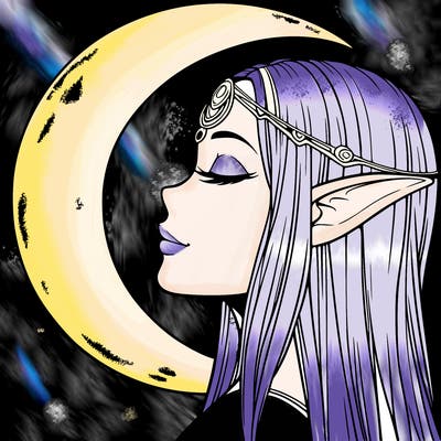a realistic moon elf