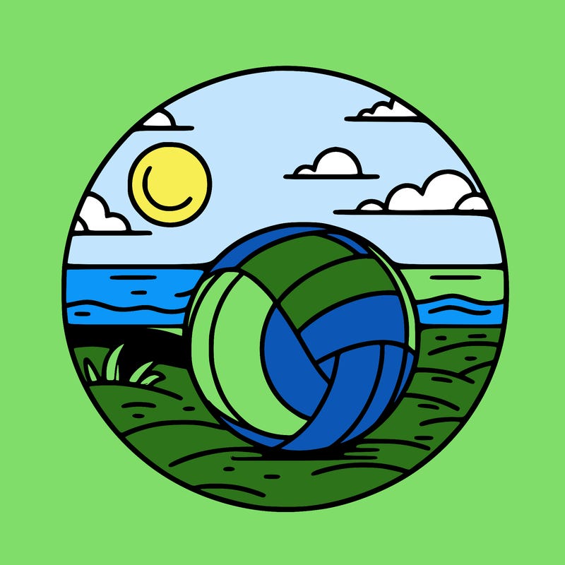 volleyball on a beach