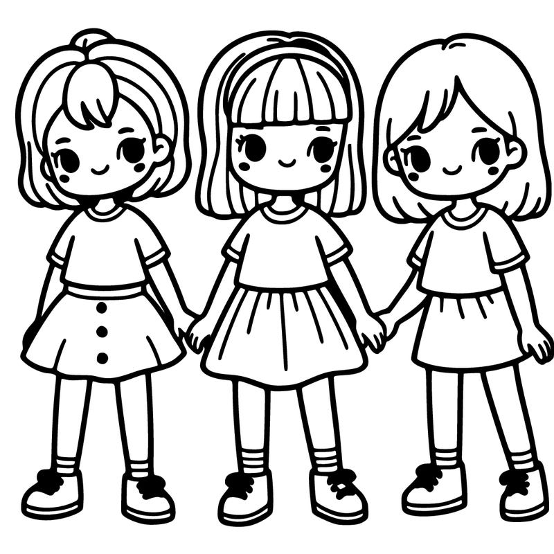 three girls