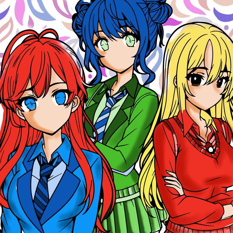 anime girls teenagers