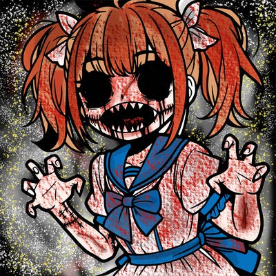 scary anime girl