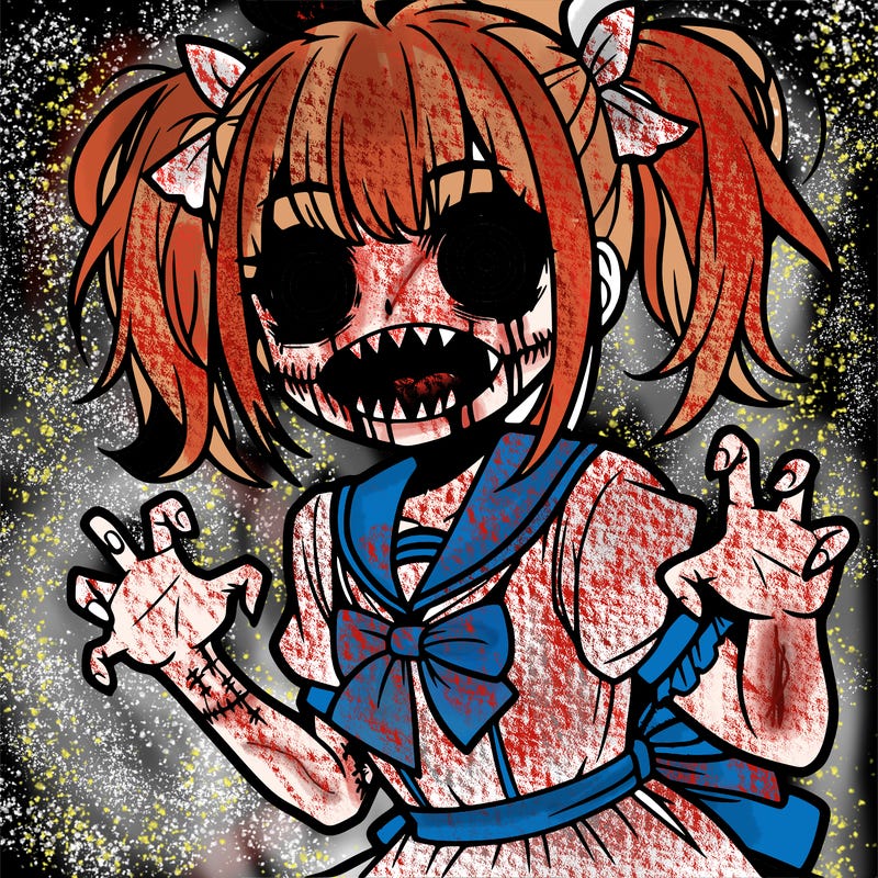 scary anime girl