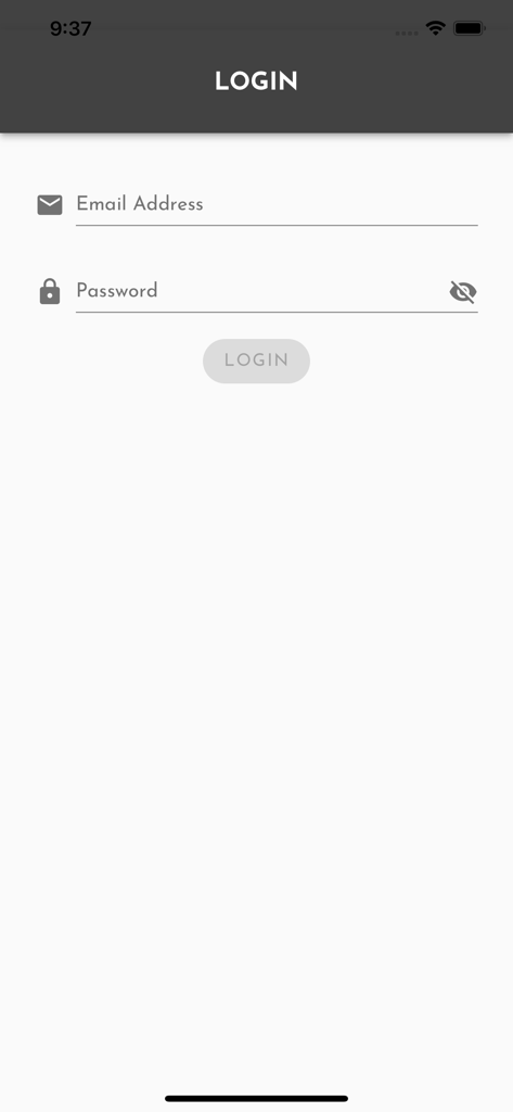 EC Pro (UK) - EC Pro app login screen with email and password input fields