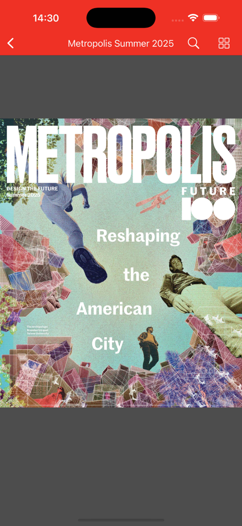 Cover of Metropolis Magazine Summer 2025 issue titled Reshaping the American City