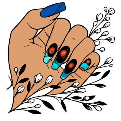 nails with french tip