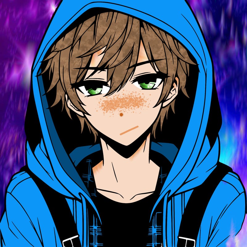hot anime boy in hoodie