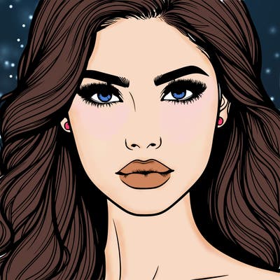 beautiful model face woman realistic