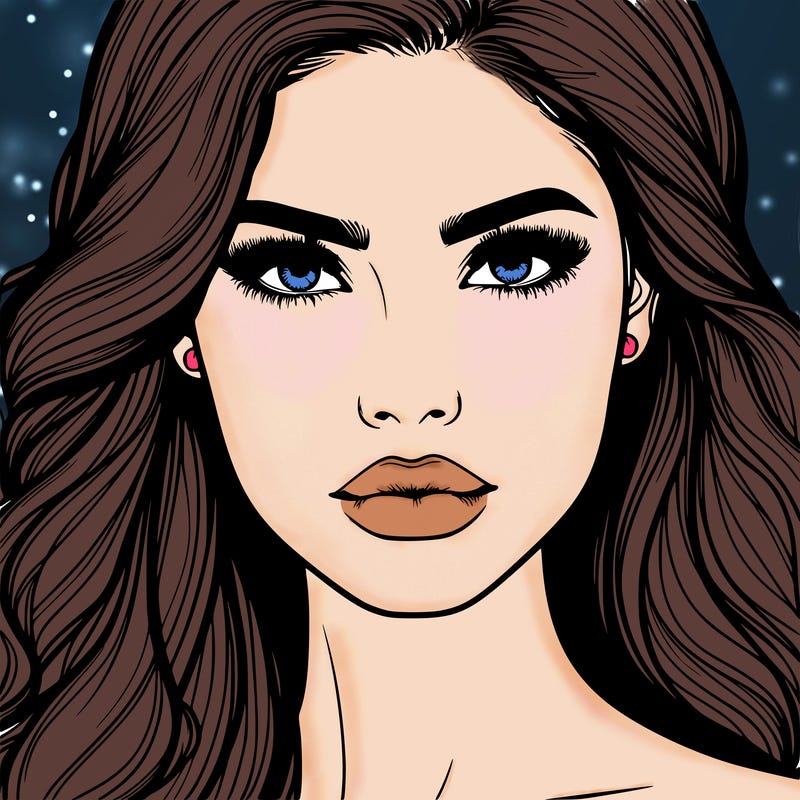 beautiful model face woman realistic