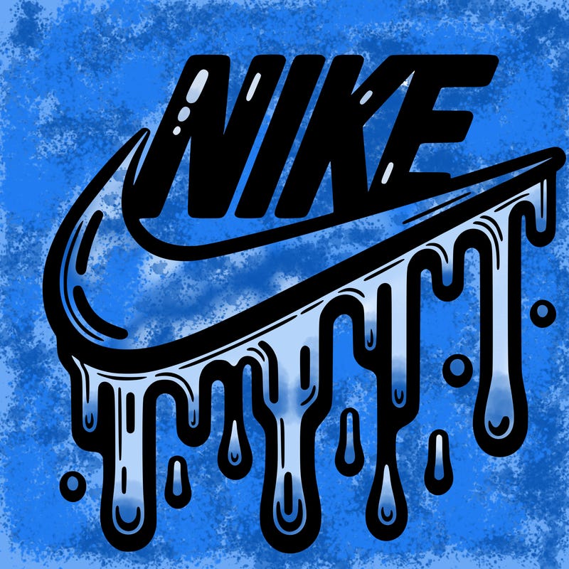 dripping nike logo