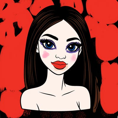 beautiful black woman with straight hair