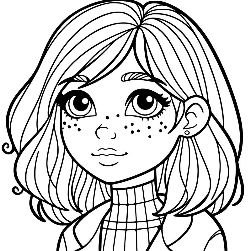 girl with freckles