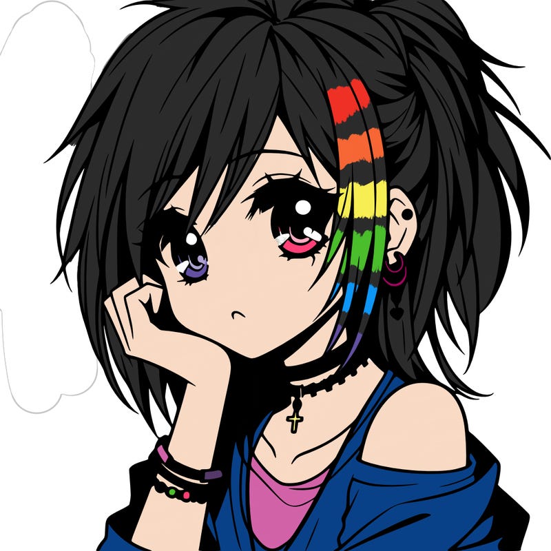 manga girl emo