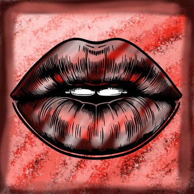 realistic mouth with lips