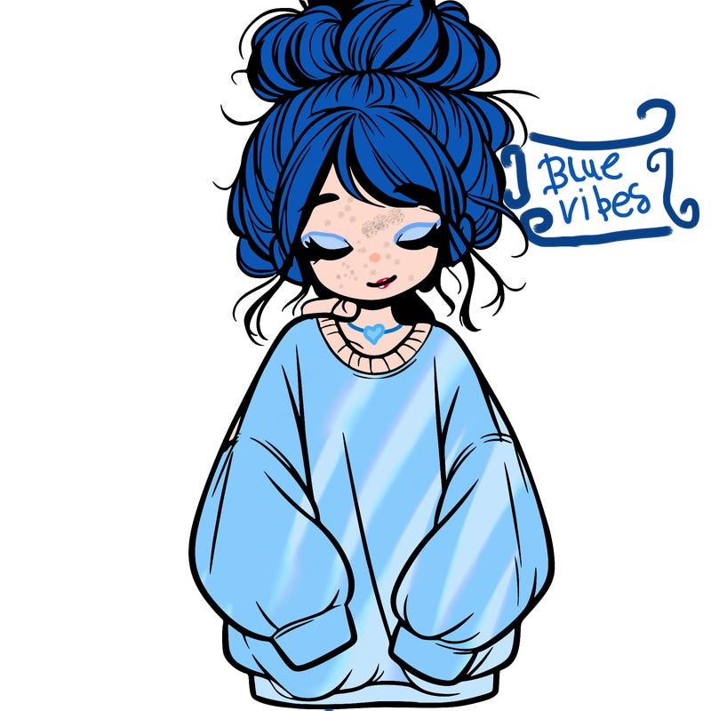 girl with baggy sweatshirt and messy bun