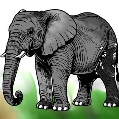 realistic elephant