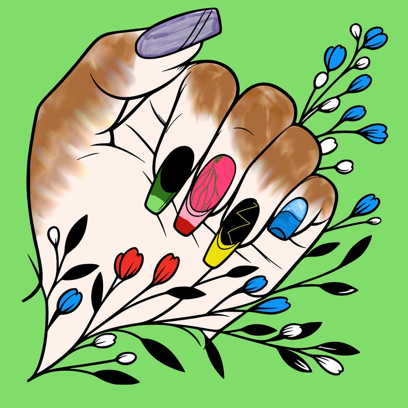 nails with french tip