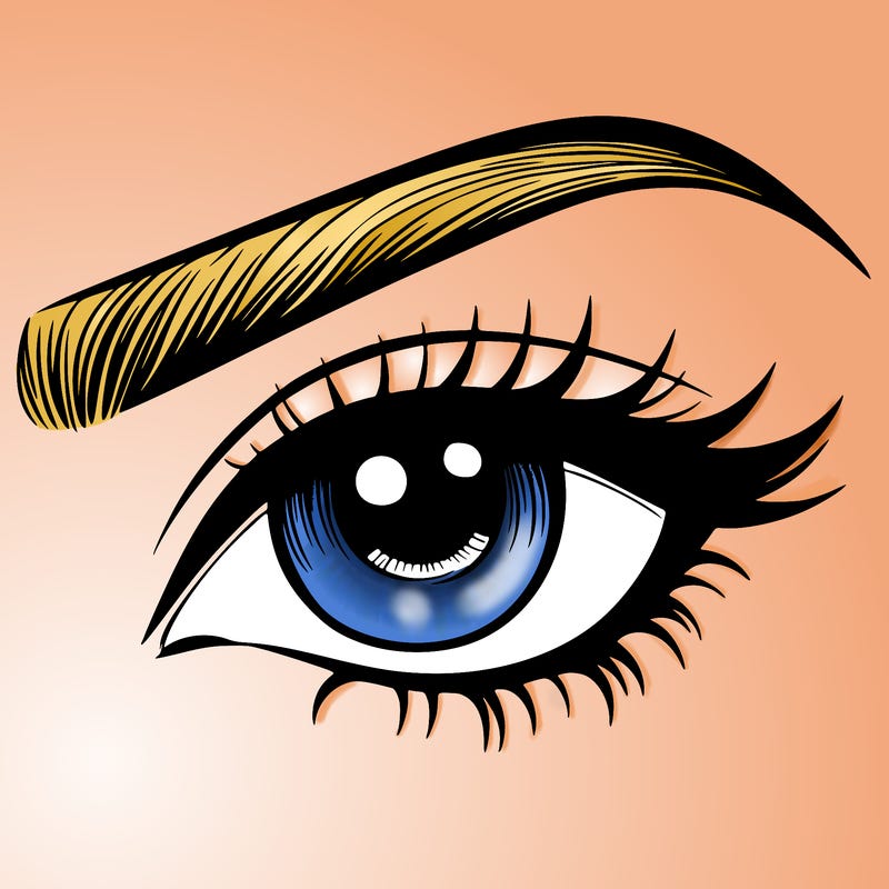 eye closeup with eyebrow